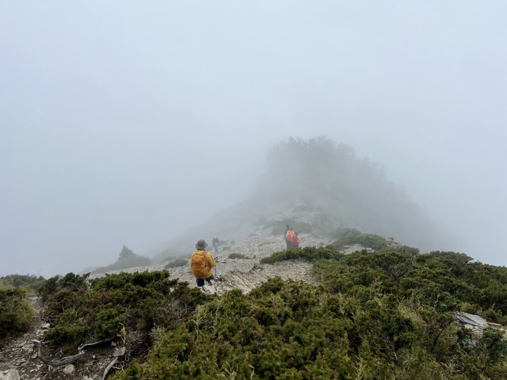 關山嶺山回程濃霧