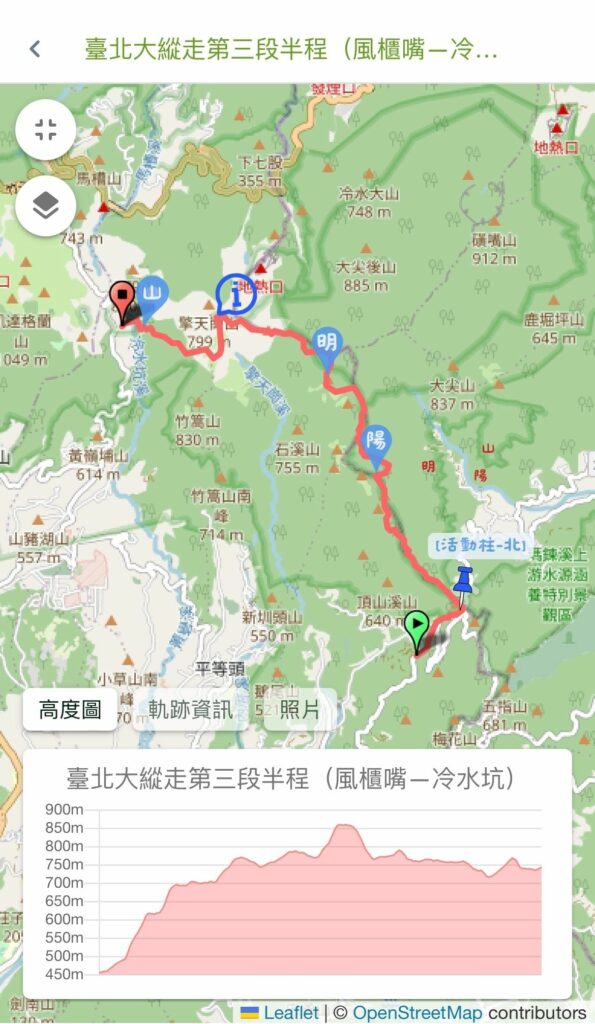 臺北大縱走第三段GPX
